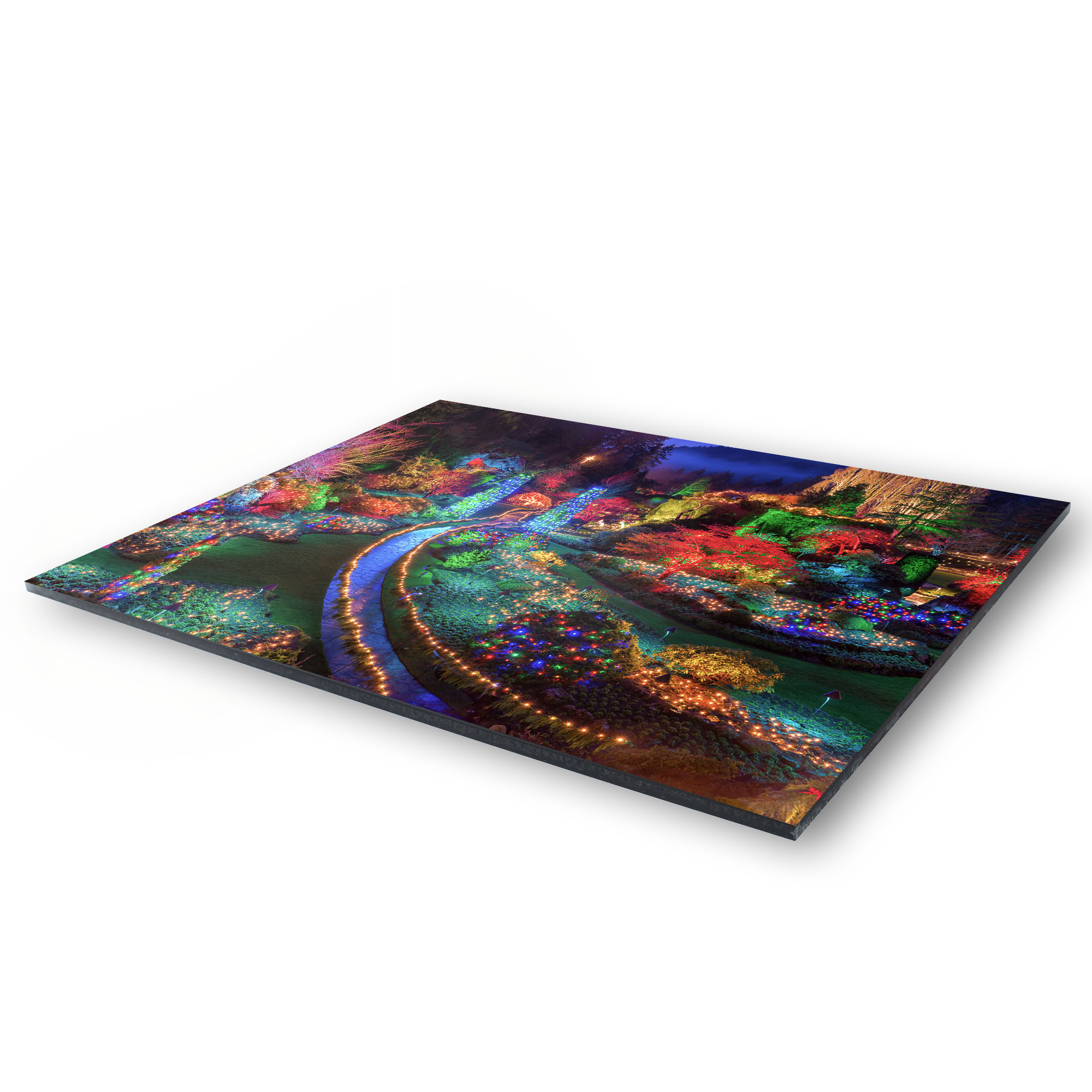 Butchart Gardens Christmas Lights as a acrylic print.