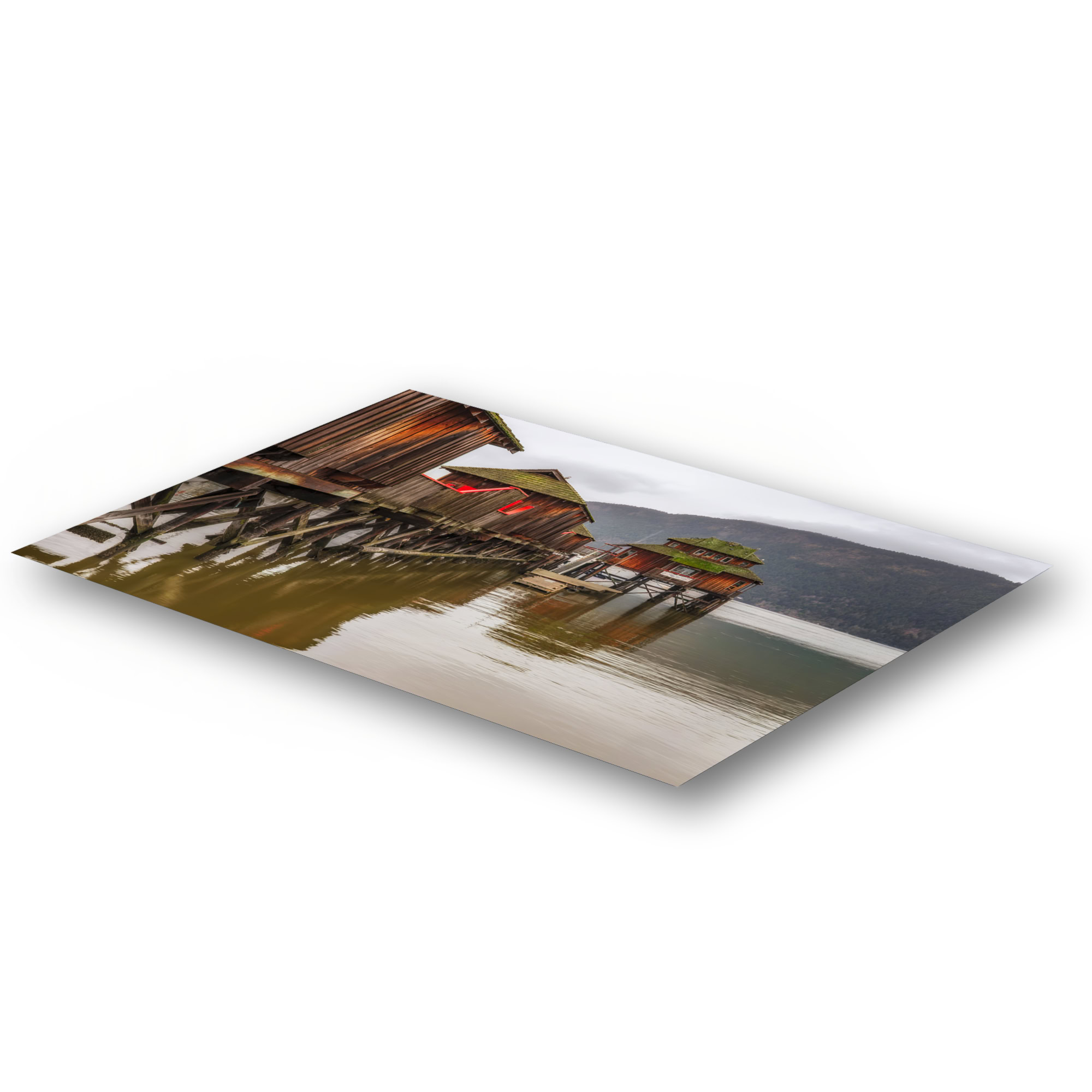 Cowichan Bay Maritime Centre as a metal print.