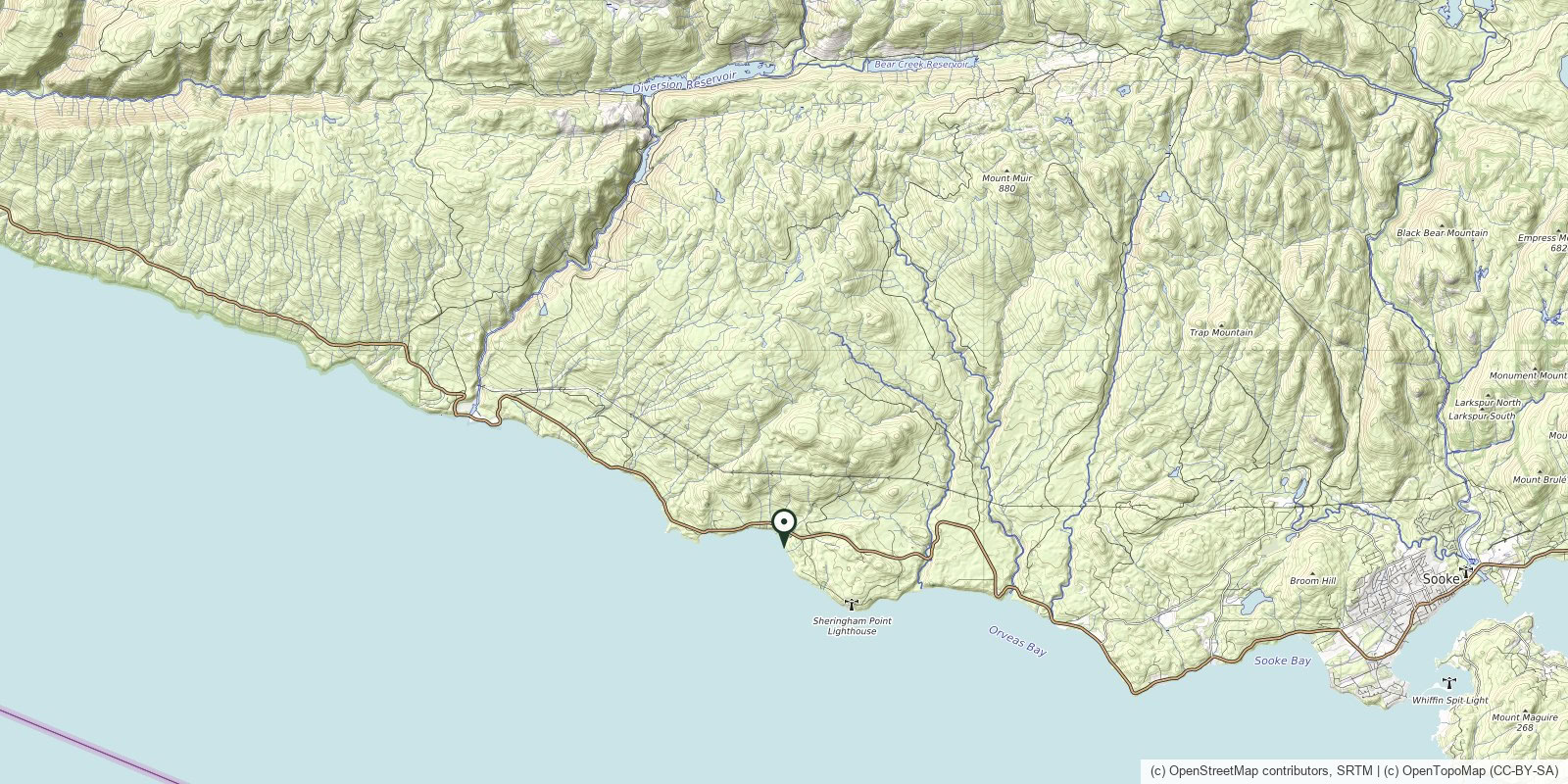 Map of French Beach Provincial Park · Main Beach