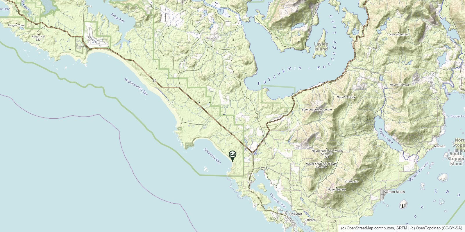 Map of Pacific Rim National Park Reserve · Florencia Bay