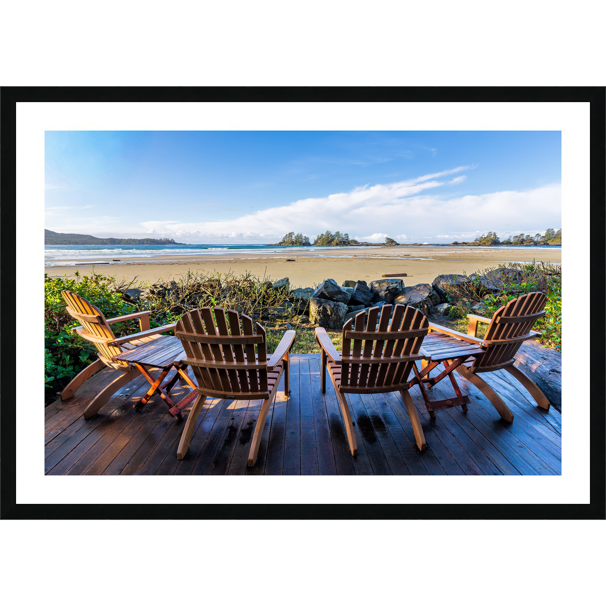 Front Row Seats at Chesterman Beach as a framed print.