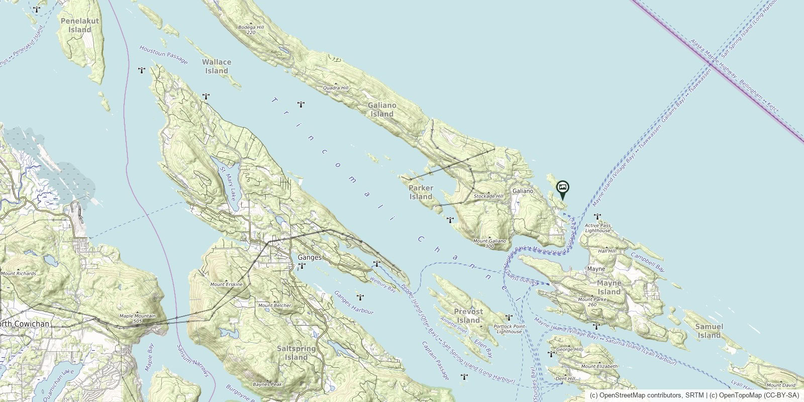 Map of Sturdies Bay · Galiano Island