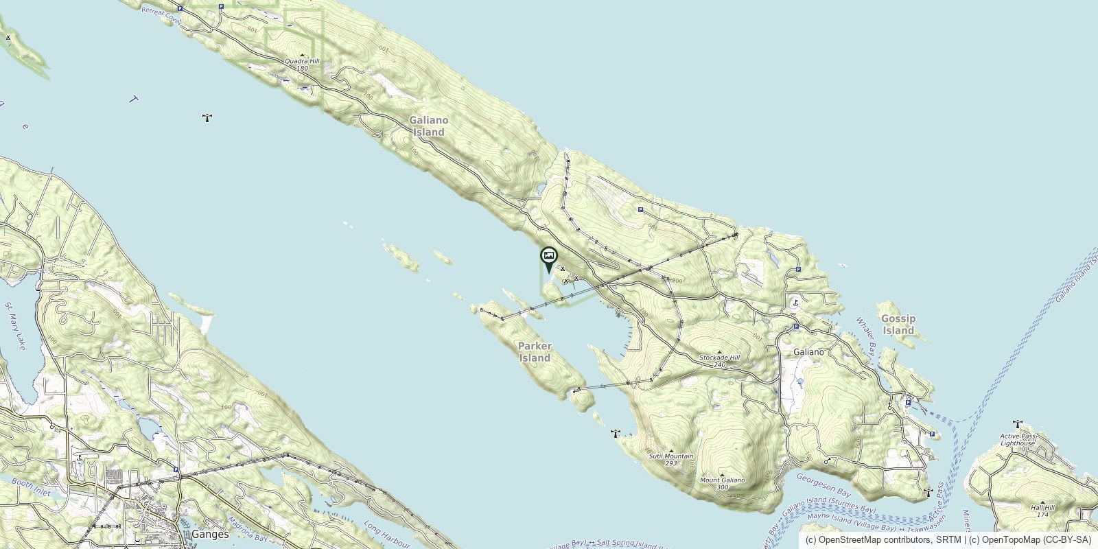 Map of Montague Harbour Marine Provincial Park · Gray Peninsula