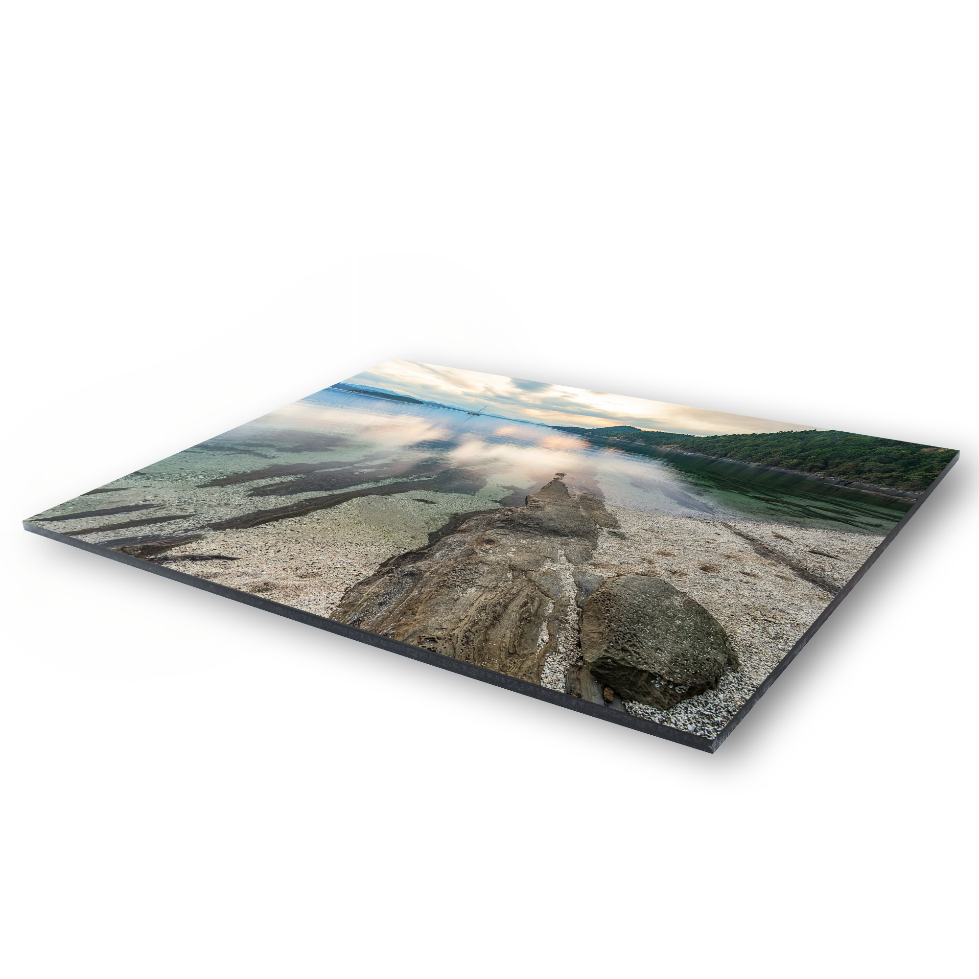 Galiano Island White Shell Beach as a acrylic print.