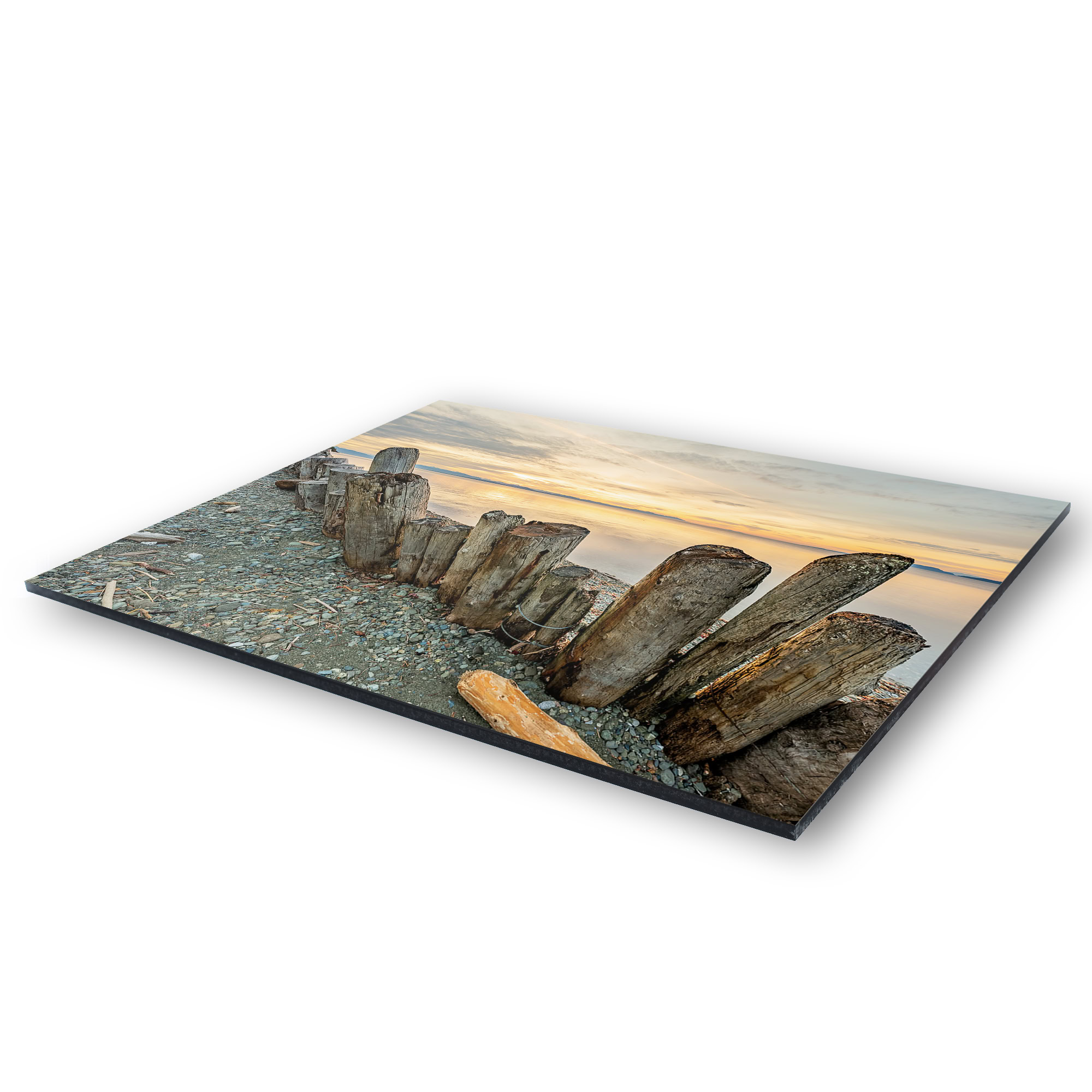 Goose Spit First Light Over the Strait as a acrylic print.