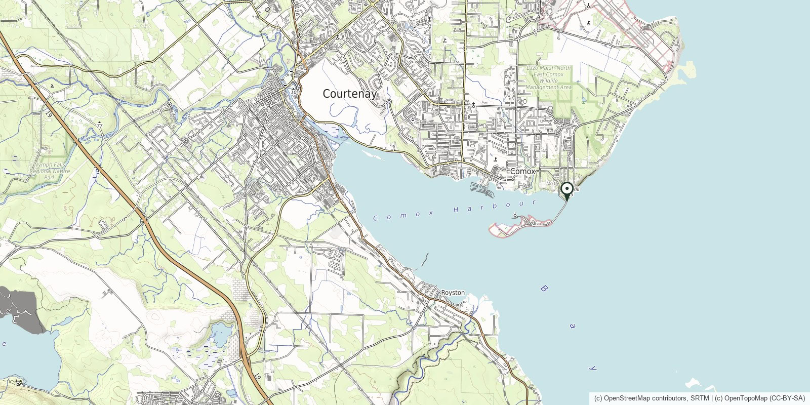 Map of Goose Spit · Strait-Side Beach