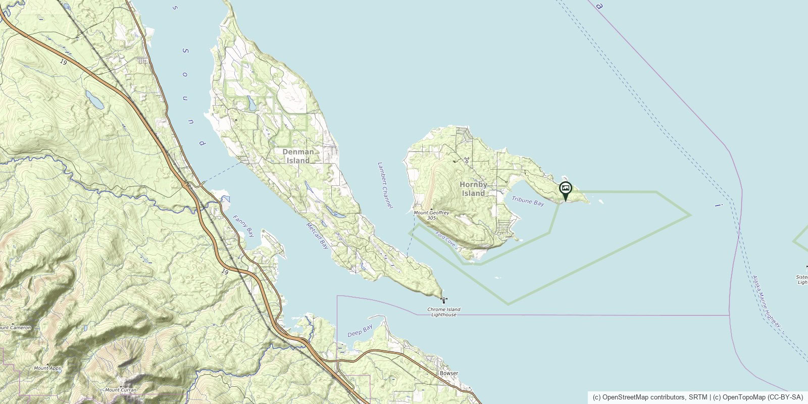 Map of Helliwell Provincial Park · Bluff Trail