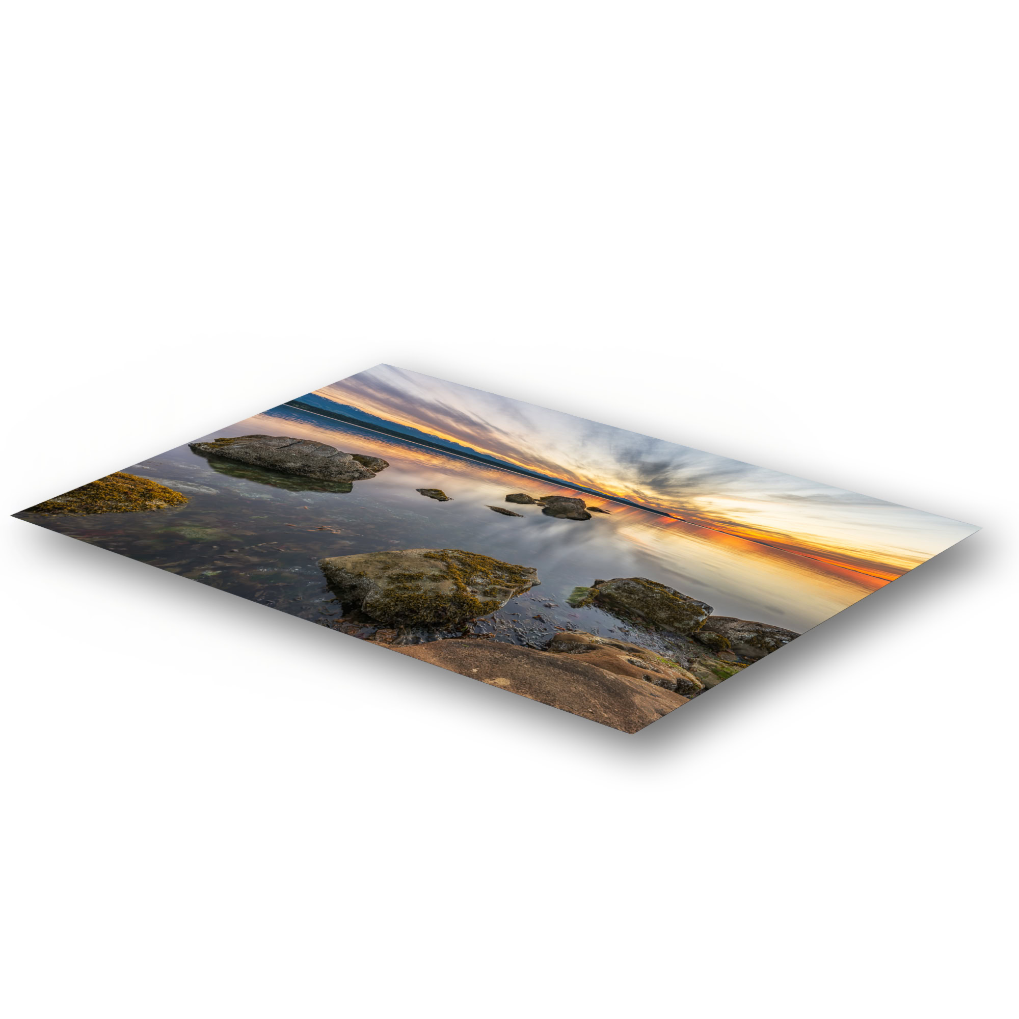 Hornby Island Evening Reflection as a metal print.