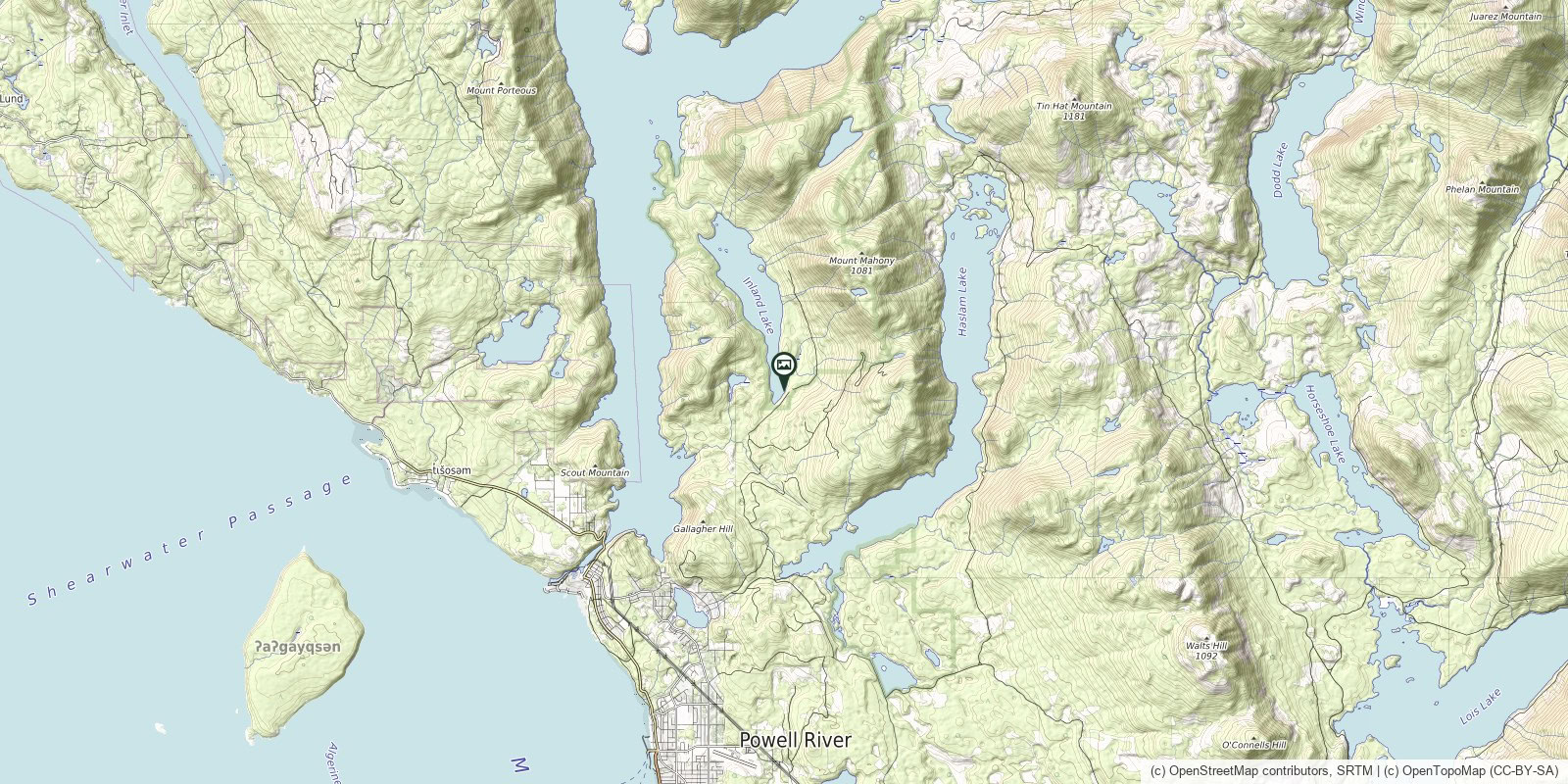 Map of Inland Lake Provincial Park · Inland Lake Loop Trail