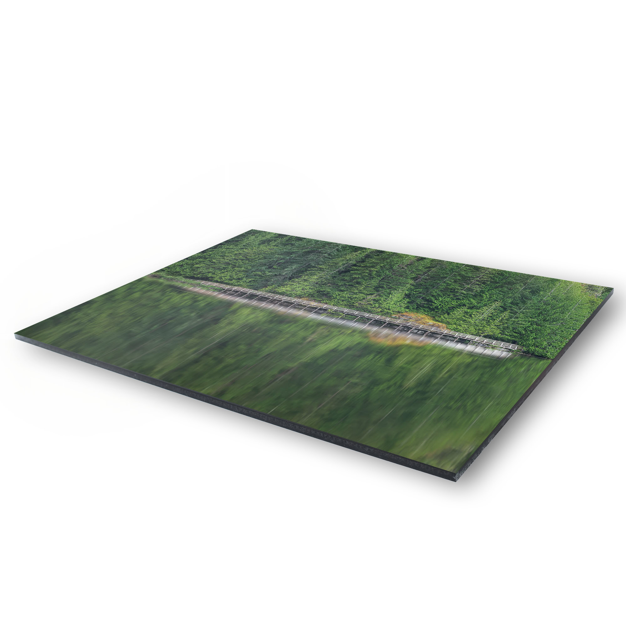 Inland Lake Boardwalk Reflection as a acrylic print.