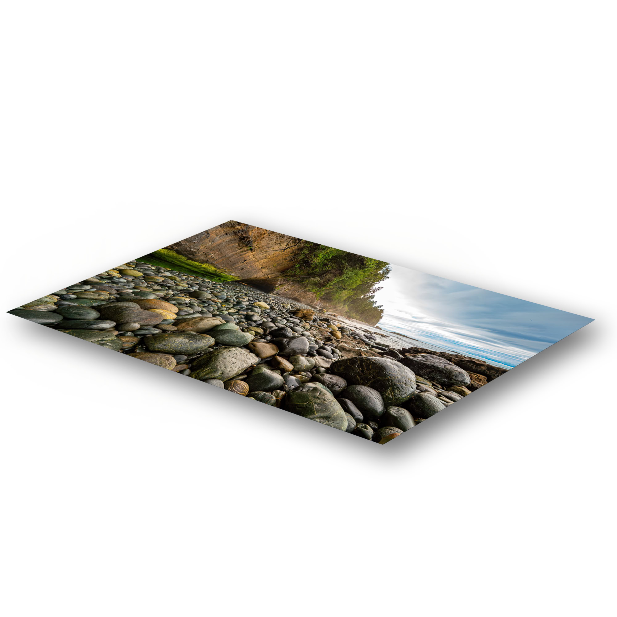 Juan de Fuca Trail Cliffs at Chin Beach as a metal print.