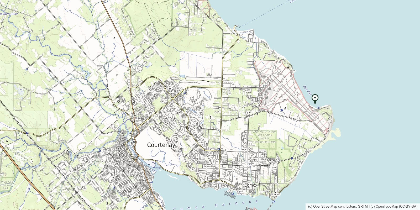 Map of Kye Bay · Low-Tide Flats