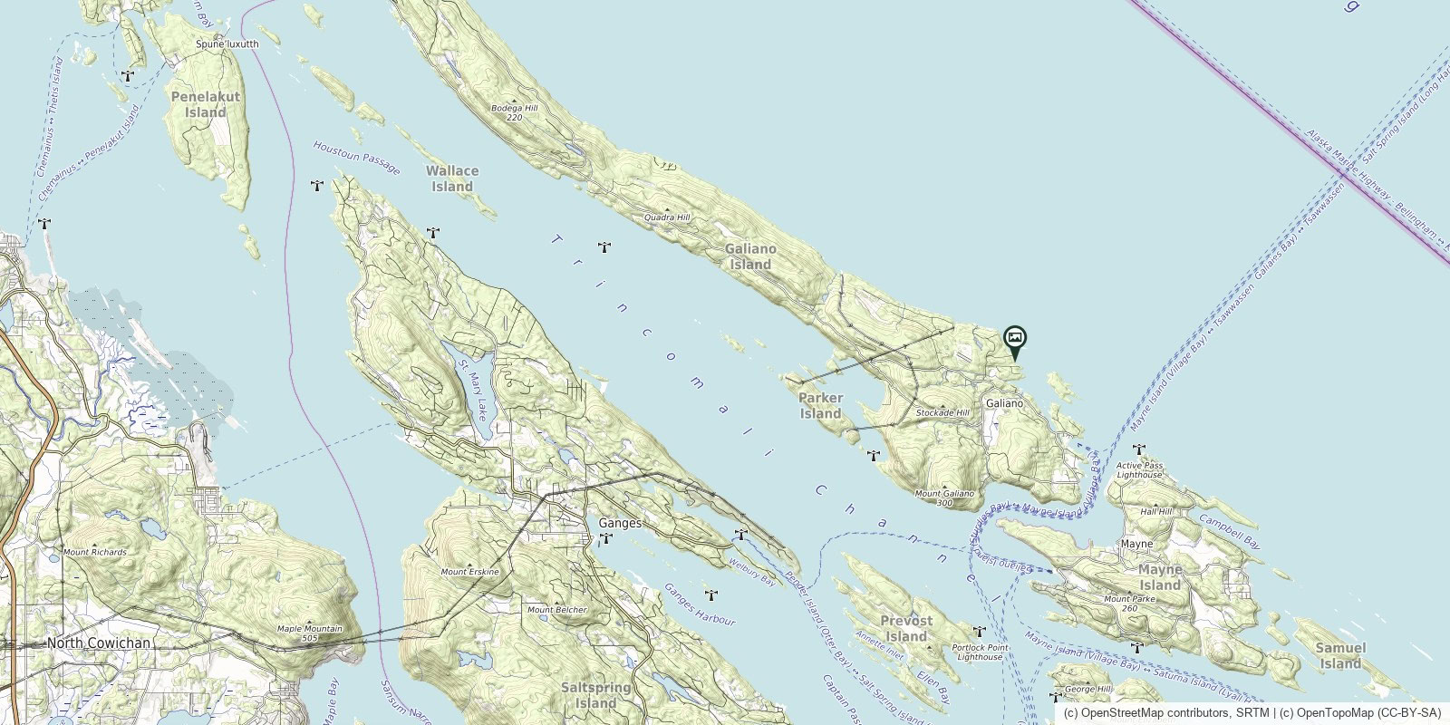 Map of Morning Beach · Strait of Georgia
