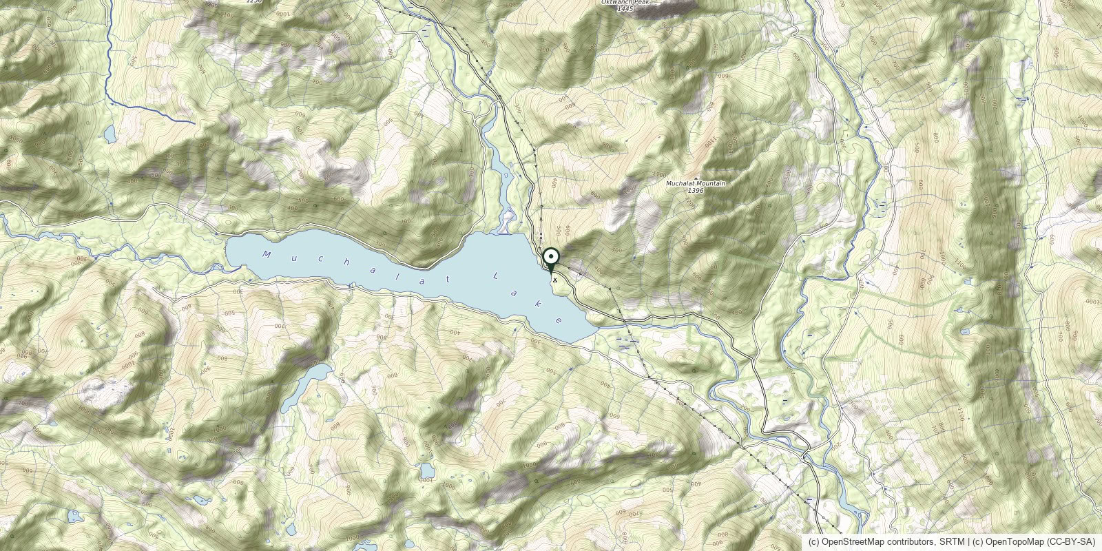 Map of Muchalat Lake Recreation Site