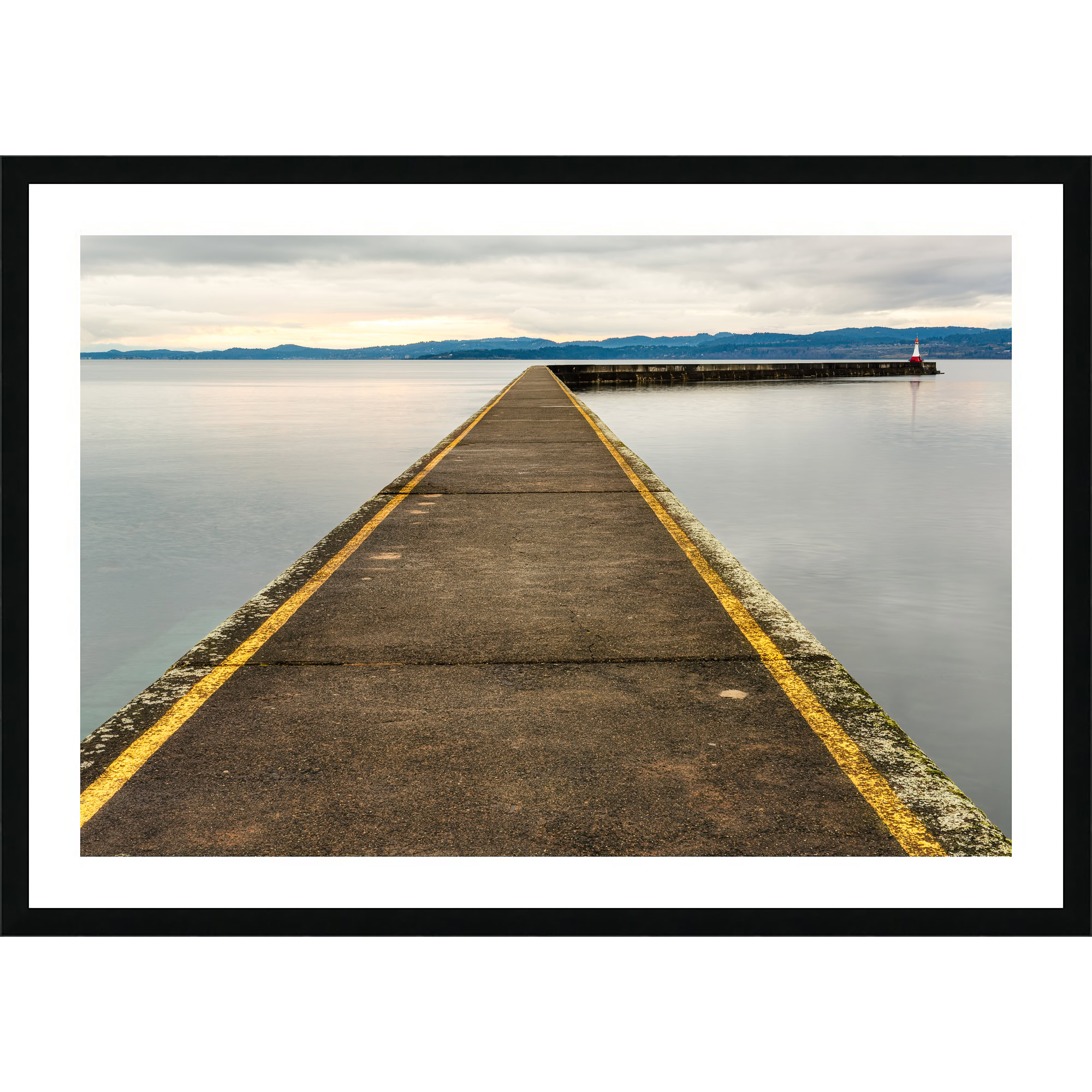 Ogden Point Breakwater Pier as a framed print.