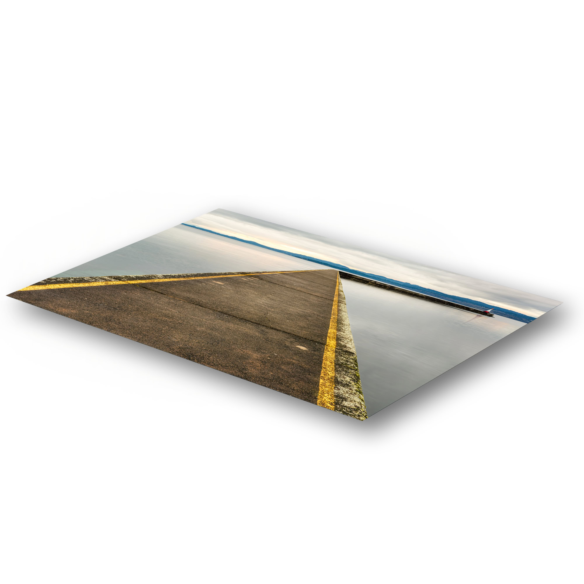 Ogden Point Breakwater Pier as a metal print.