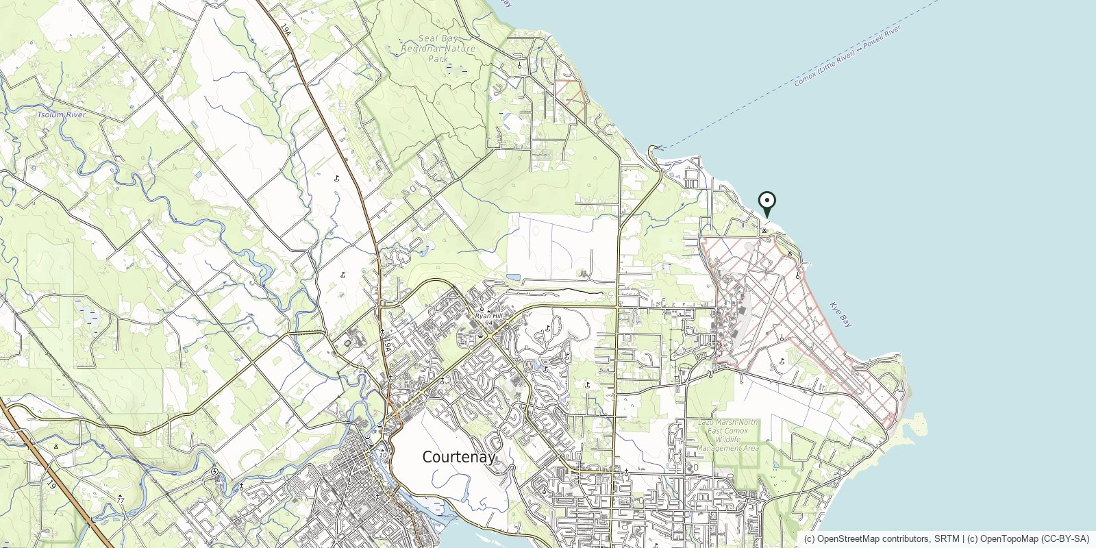 Map of Kin Beach · Rocky Shoreline