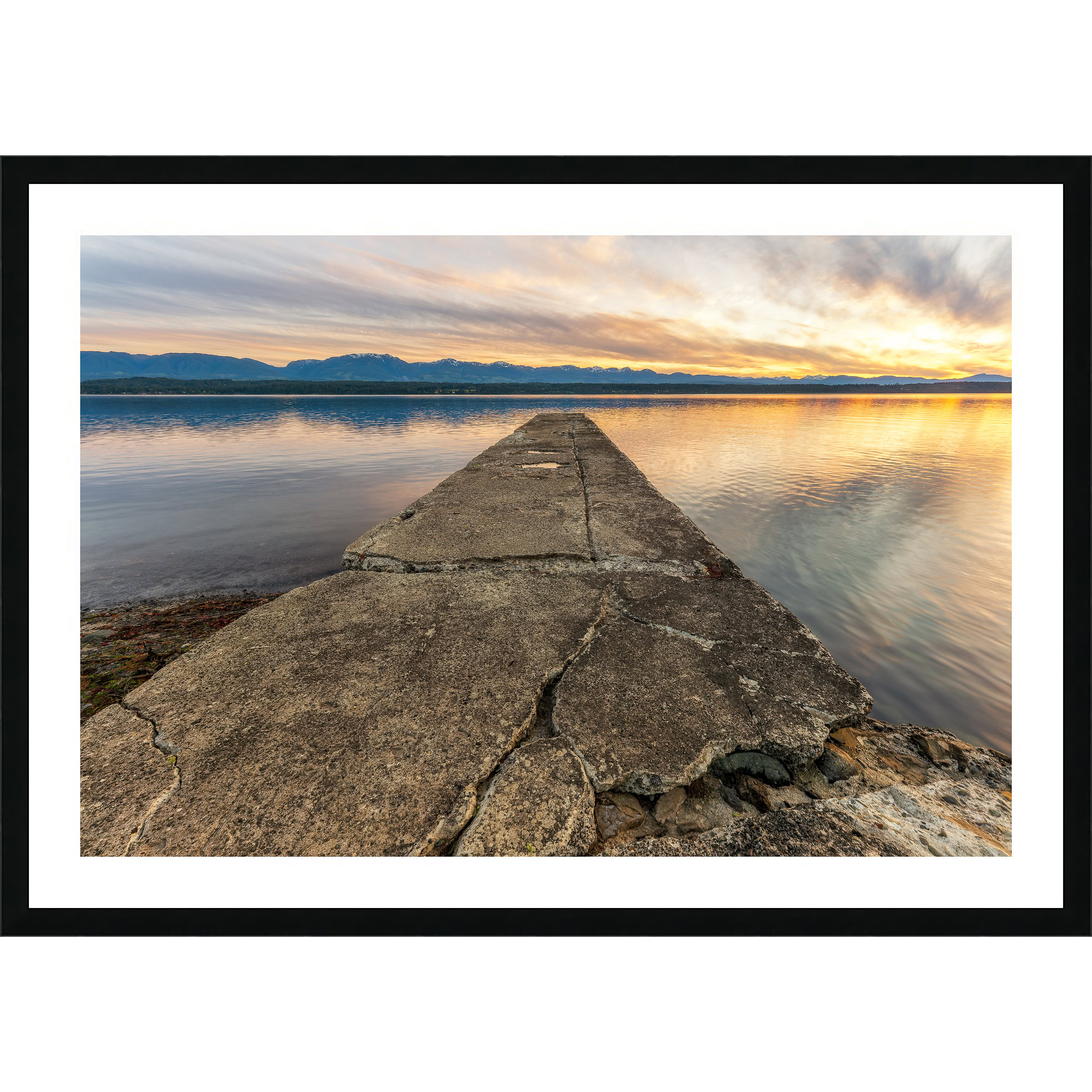 Phipps Point Pier as a framed print.