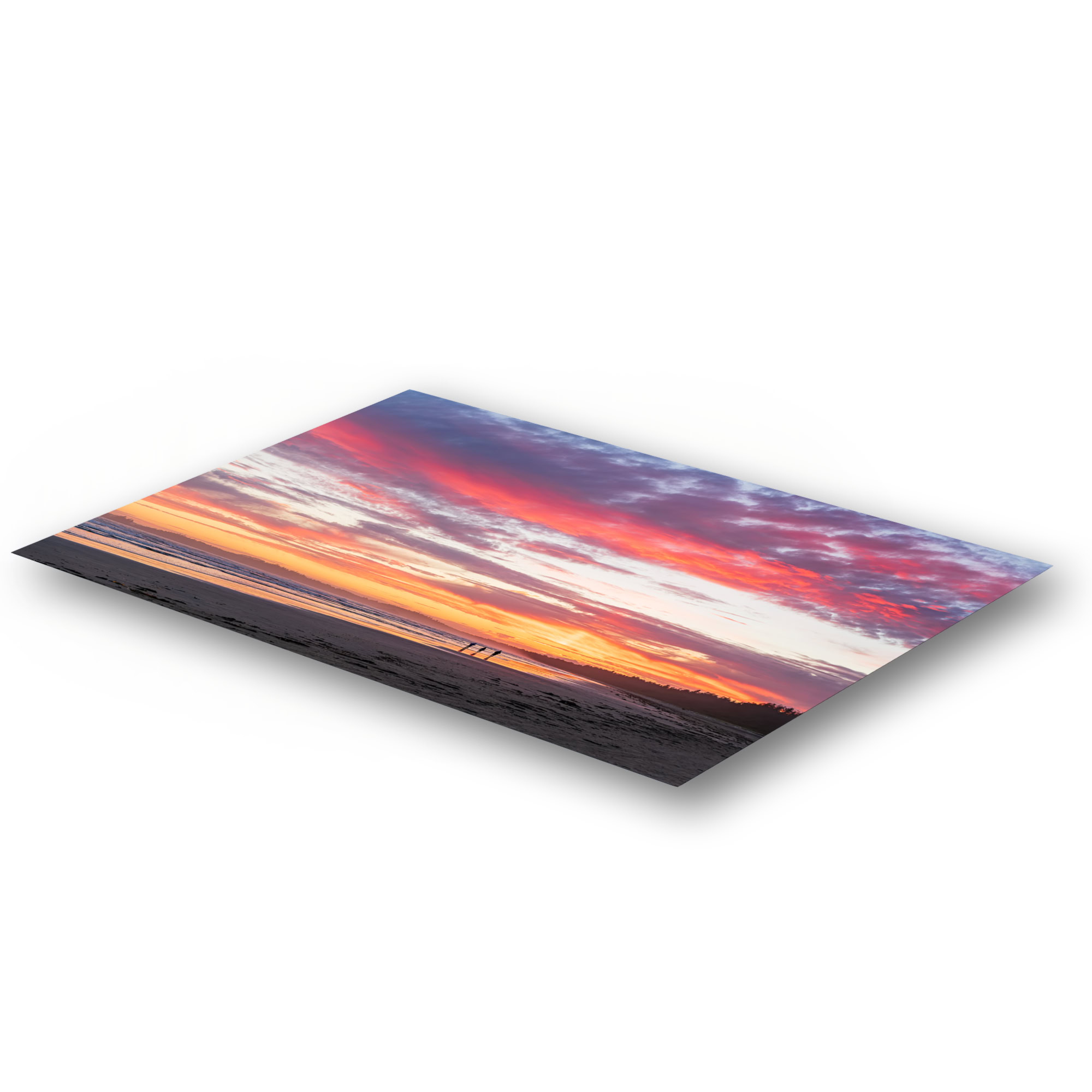 Pink Clouds Over Long Beach Tofino as a metal print.