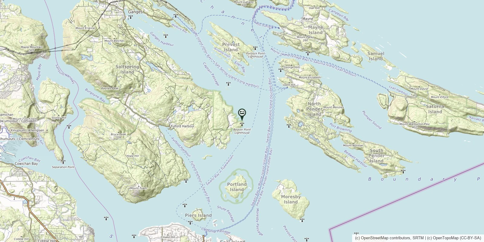 Map of Ruckle Provincial Park · Beaver Point