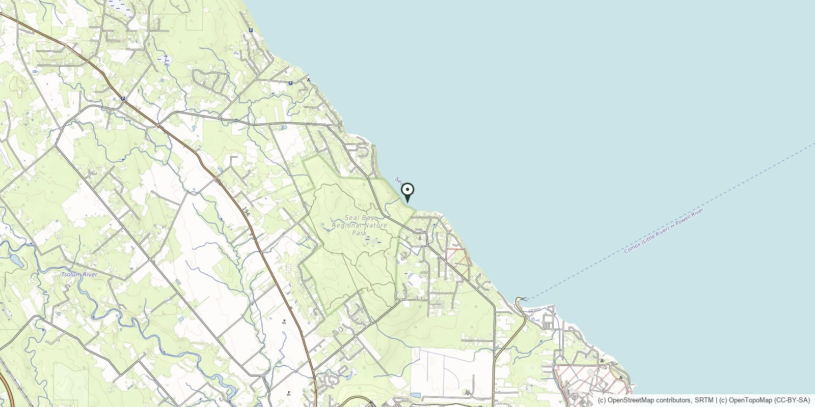 Map of Seal Bay Nature Park · Ocean Shore