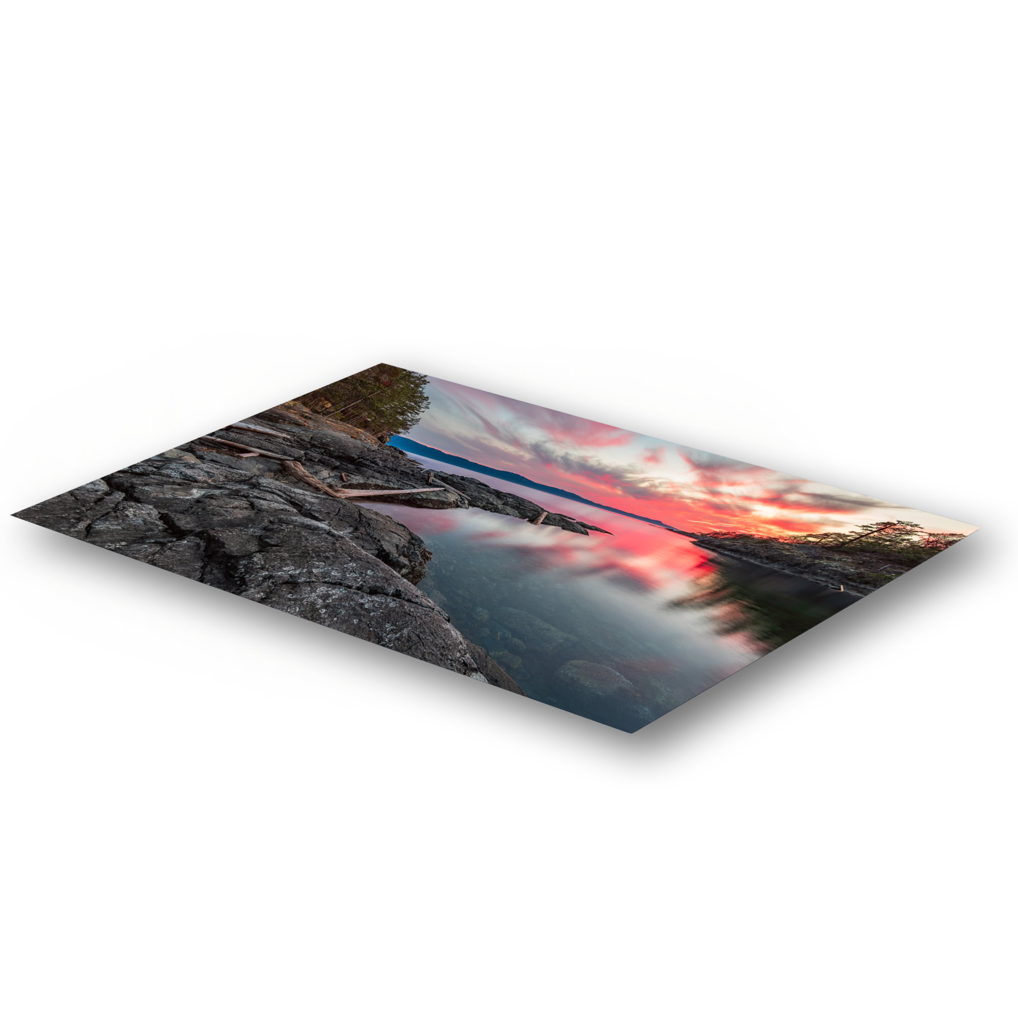Sunshine Coast Middle Bay Reflection as a metal print.