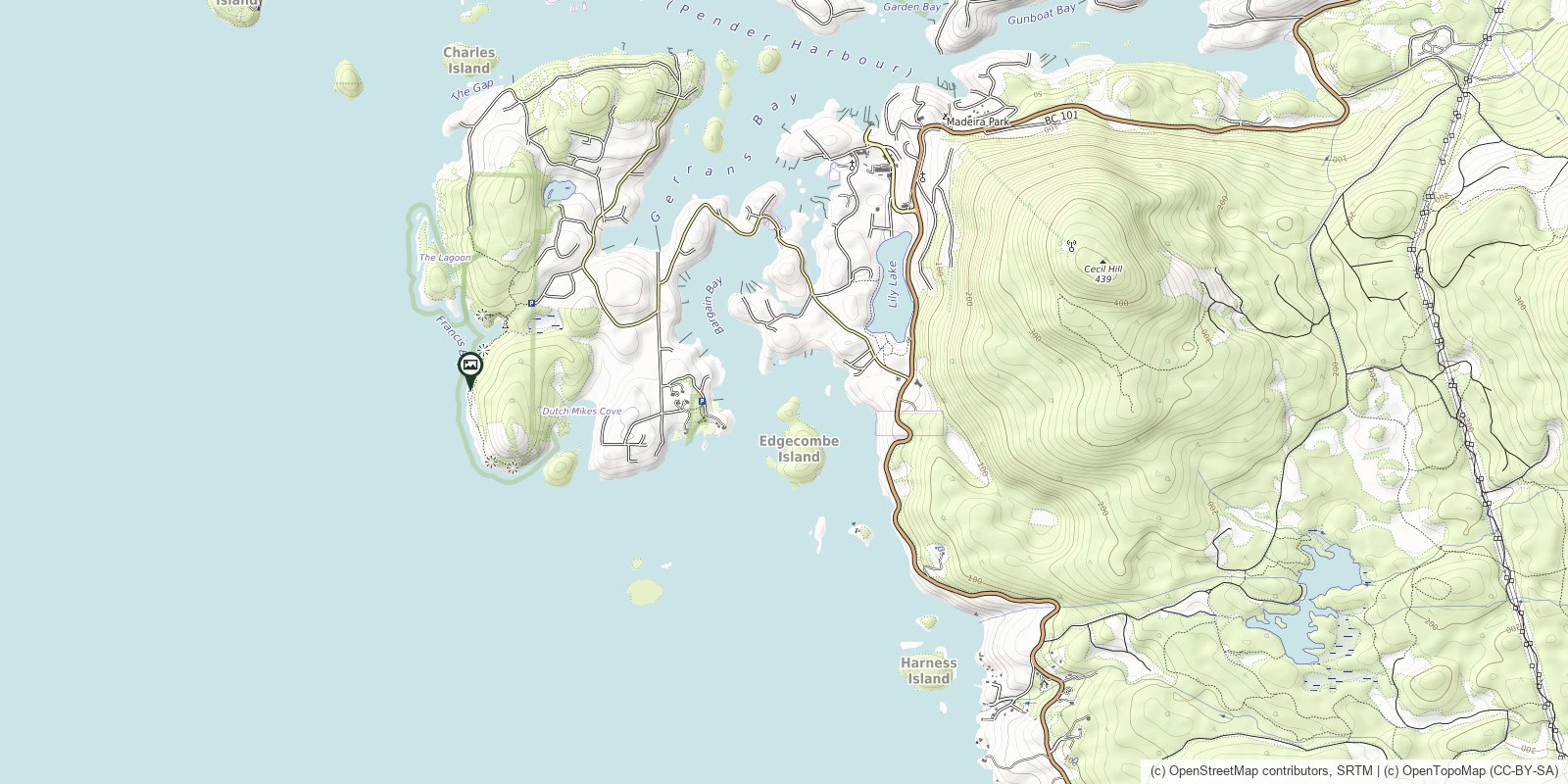 Map of Francis Point Provincial Park · Francis Point