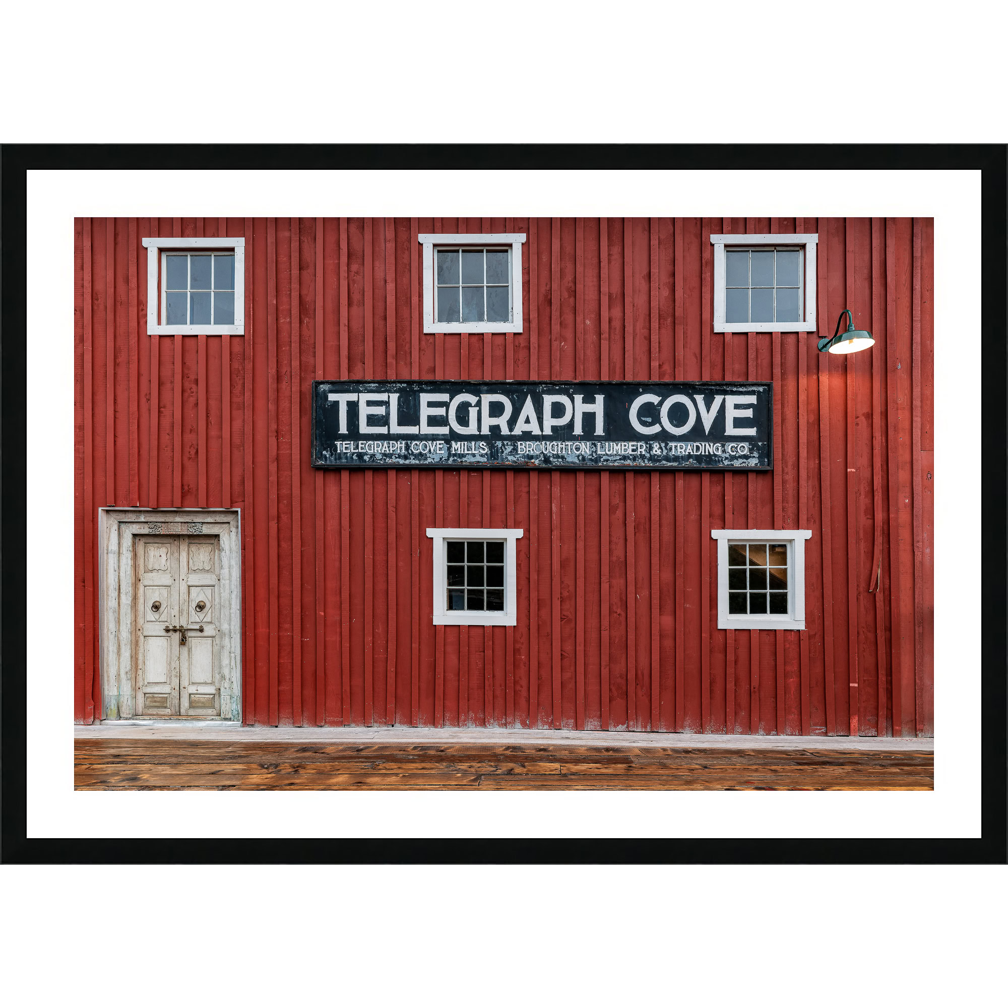 The Old Whale Museum at Telegraph Cove as a framed print.