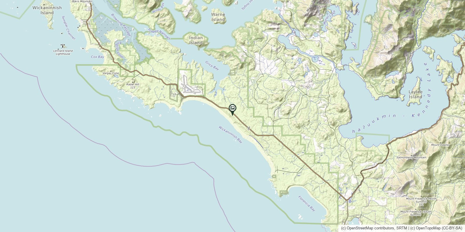 Map of Green Point Campground · Campsite Rainforest